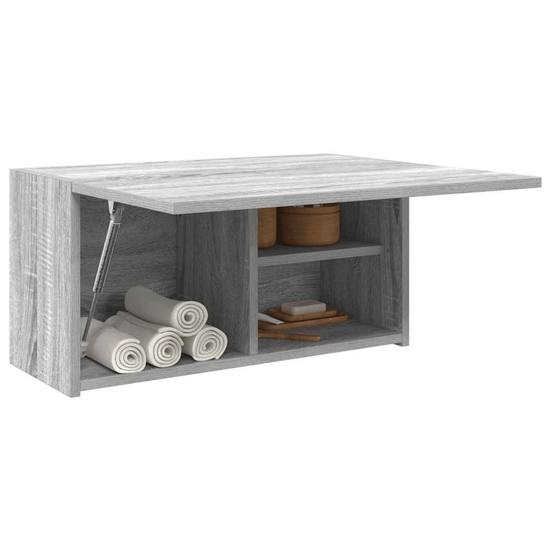 Armoire murale de bain sonoma gris 60x25x30cm bois d'ingnierie
