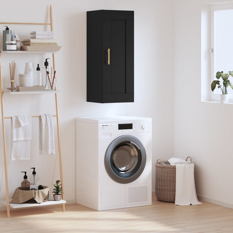 Armoire murale noir 34,5x34x90 cm bois d'ingnierie