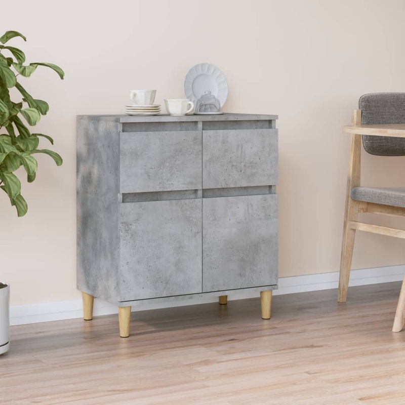 Buffet Gris bton 60x35x70 cm Bois d'ingnierie