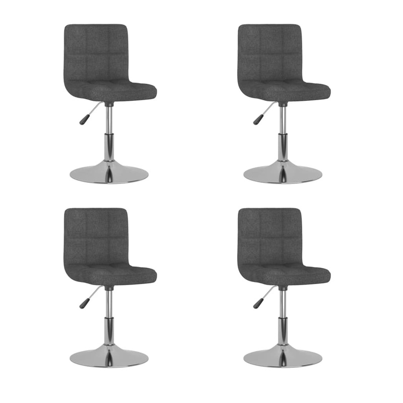 Chaises pivotantes  manger lot de 4 Gris fonc Tissu