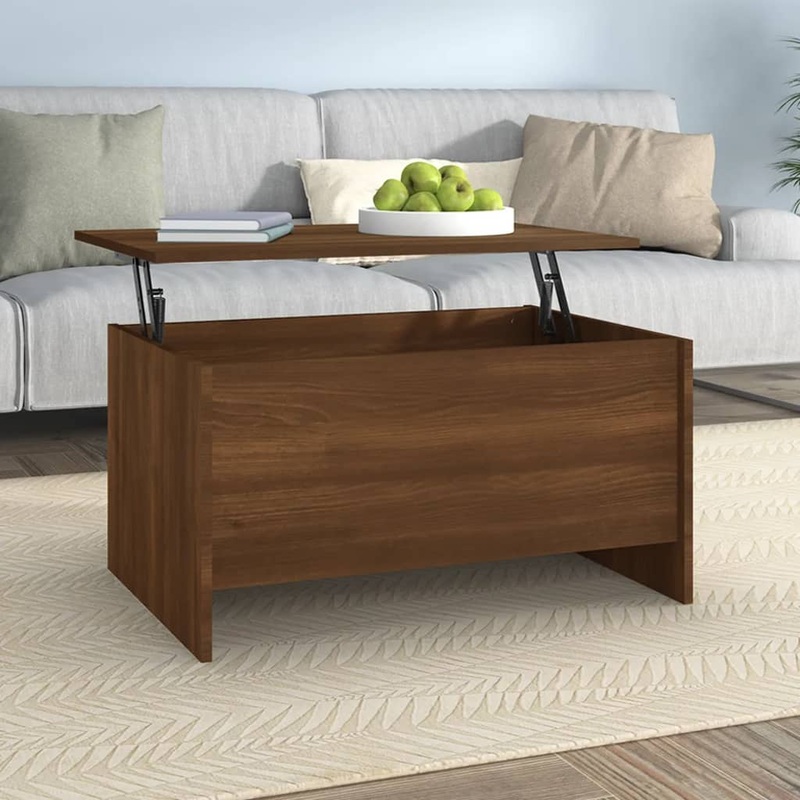 Table basse Chne marron 80x55,5x41,5 cm Bois d'ingnierie