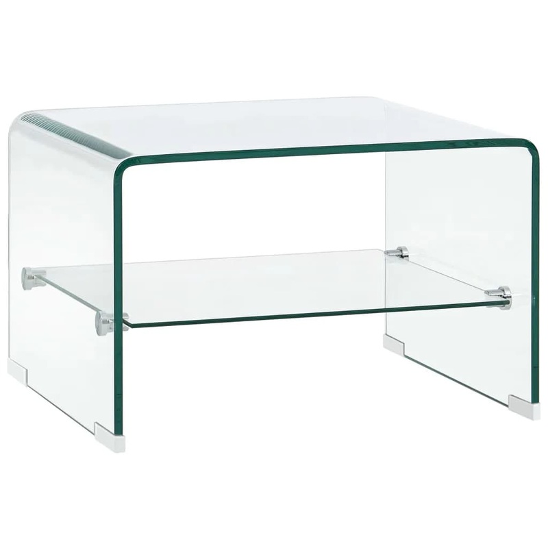 Table basse Clair 50x45x33 cm Verre tremp