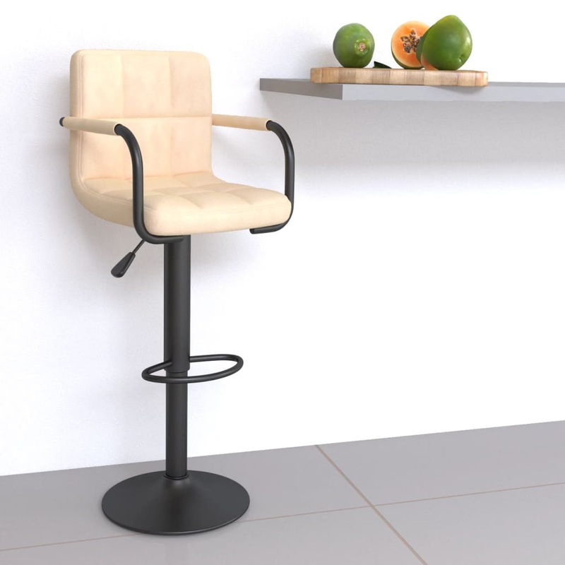 Tabouret de bar Crme Velours