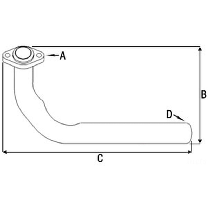 One Unstyled B Exhaust Pipe Fits John Deere Tractor Models Free Shipping