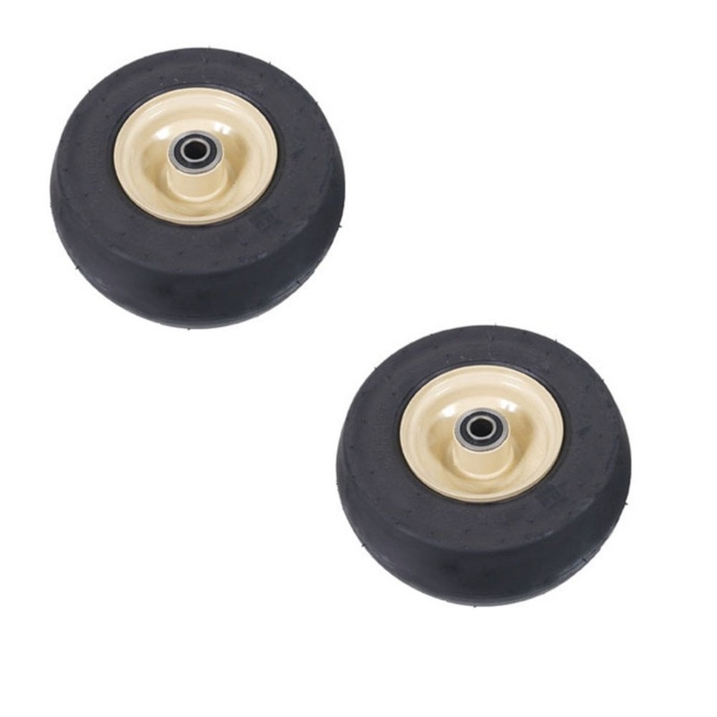 Two 9x3.50x4 Deck Caster Wheel Tire Assemblies Fits Grasshopper Mower Decks