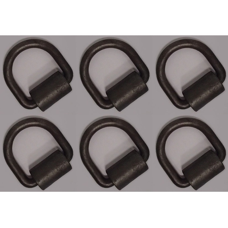 (6)- Weld-on 1/2" D Ring Flatbed Truck Trailer Tie Down Cargo Anchor Tie Down