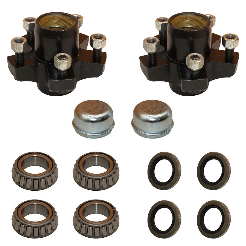 2 PK Trailer Idler Hub Kits 5 on 4.5" For 2000 lbs Axle 1" Bearings 22016K