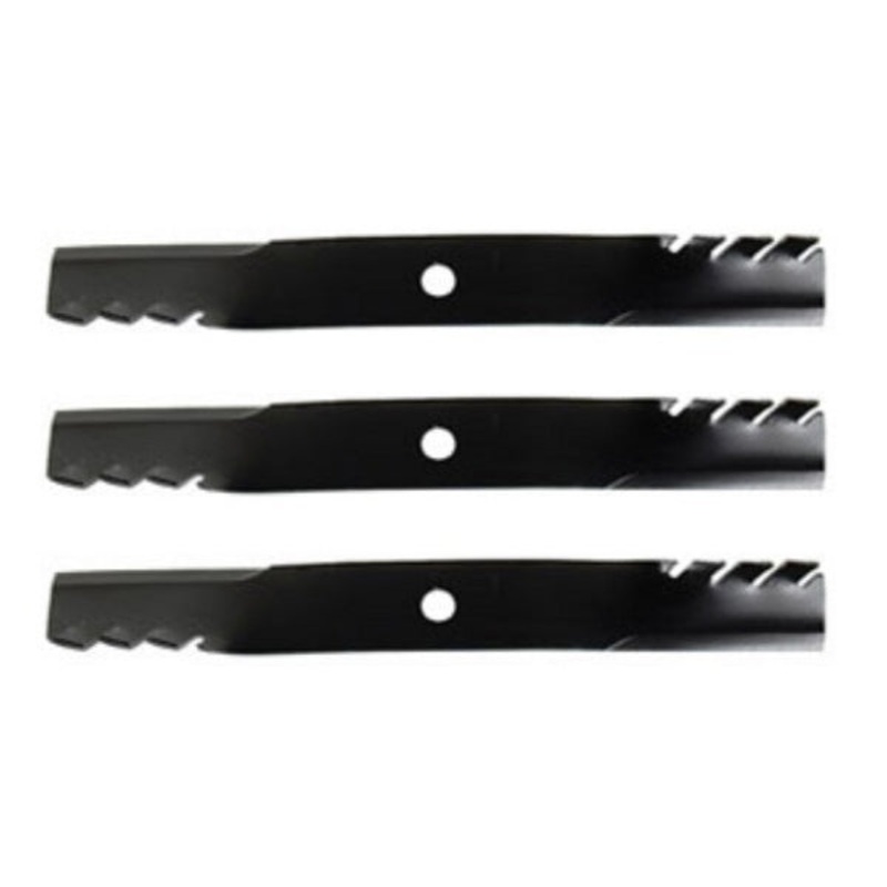 (3) Toothed Blades Fits John Deere with 60" 7 Iron deck M128485 M144196