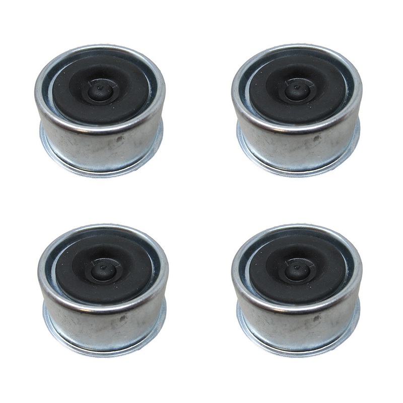 (4) 1.98" EZ Lube Grease Trailer Hub Cover Dust Cap w Rubber Plug FREE SHIPPING