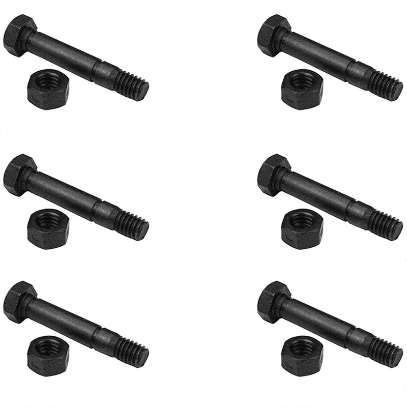 6 2" x 5/16" Shear Pins w/ Nuts Fits Ariens & Fits John Deere Snow Blower