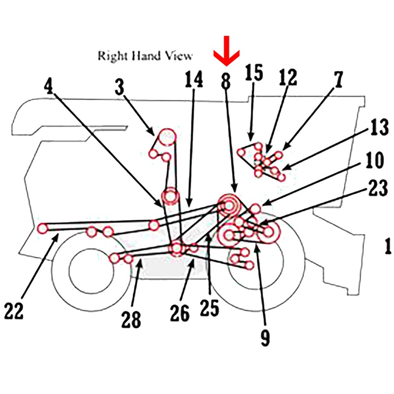 Belt - Cylinder Intermediate Shaft Fits John Deere 4420 3300 4400 H75816