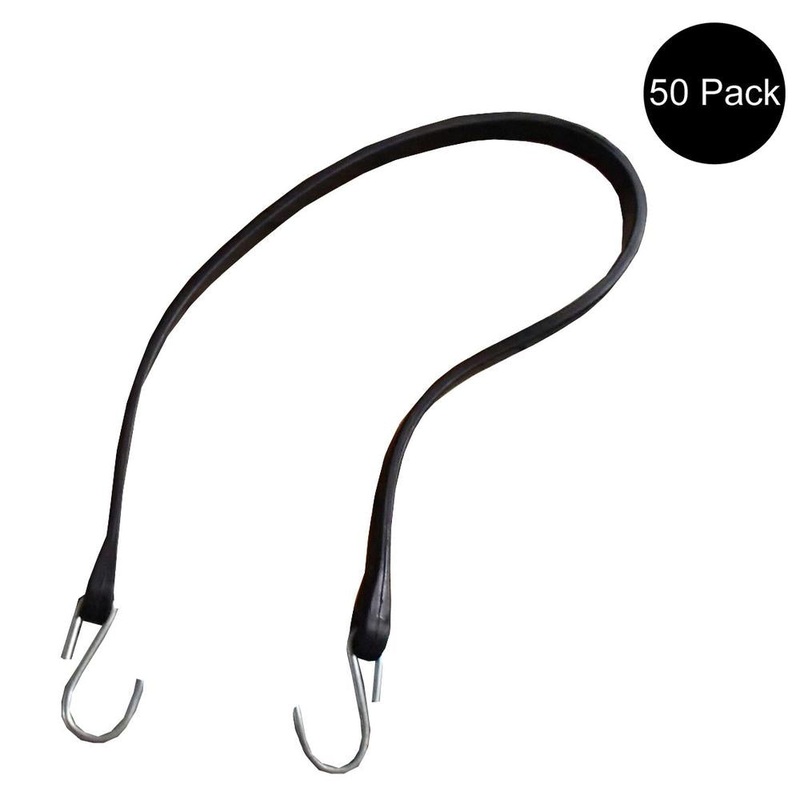 (50) 31" Natural Rubber Tarp Straps Flatbed Truck Tie Down Tire Chain Bungee