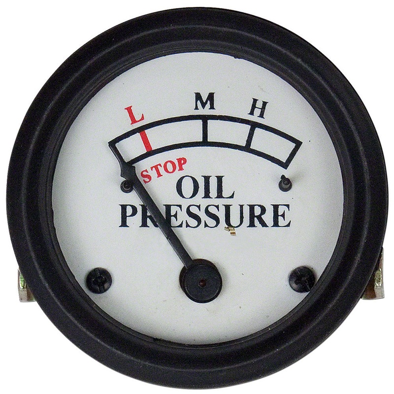 OIL GAUGE A B D G H DASH MOUNT  WHITE FACE Fits John Deere Fits JD 419