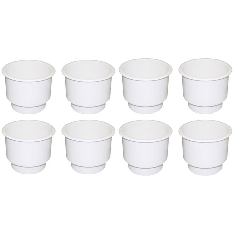8PCS White Plastic Cup Drink Can Holder Universal for Car Truck Boat Marine RV