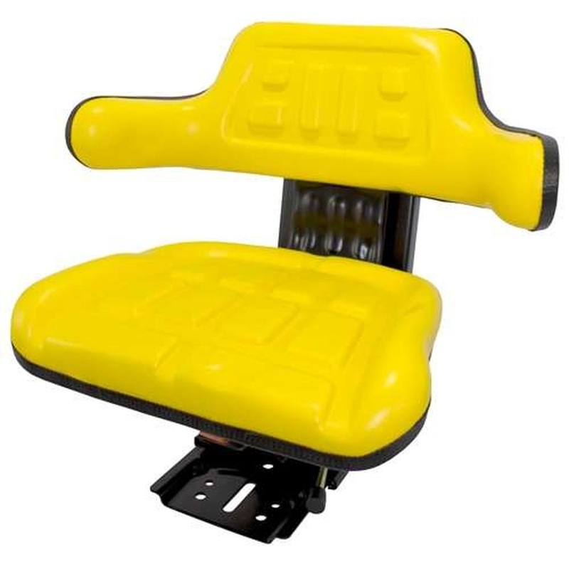 Yellow Waffle Style Tractor Suspension Seat Fits John Deere 5200 5210 5300 5310