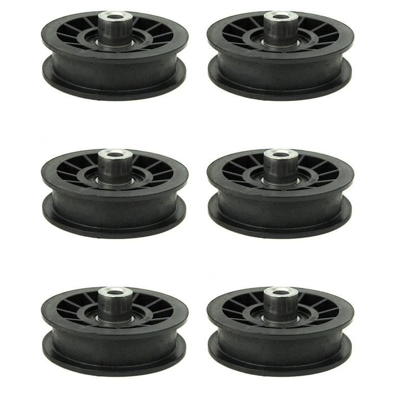 (6) Flat Idler Pulley Fits Husqvarna C20H42YT PB19H42LT PB19H42YT PB195H46YT