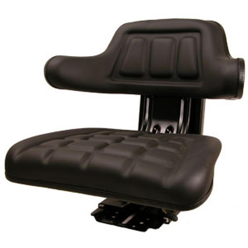 UNIVERSAL Tractor Seat BLACK Fits Allis Chalmers White Oliver MM METAL BASE!