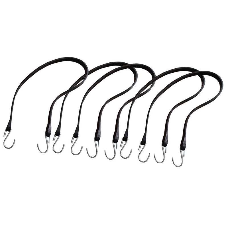 5 Pack 41" Heavy Duty Natural Rubber Tarp Straps Tarp Tie Down Bungee Cords