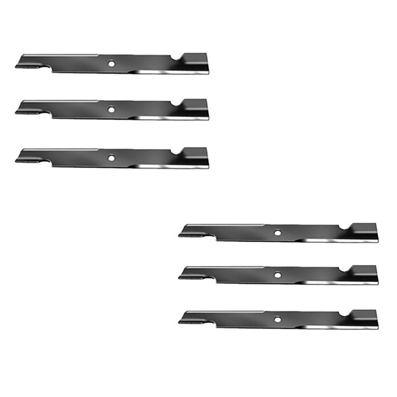 Six (6) Notched High Lift Blades 11224 Fits Exmark Lazer Z Fits Windsor 50-2813