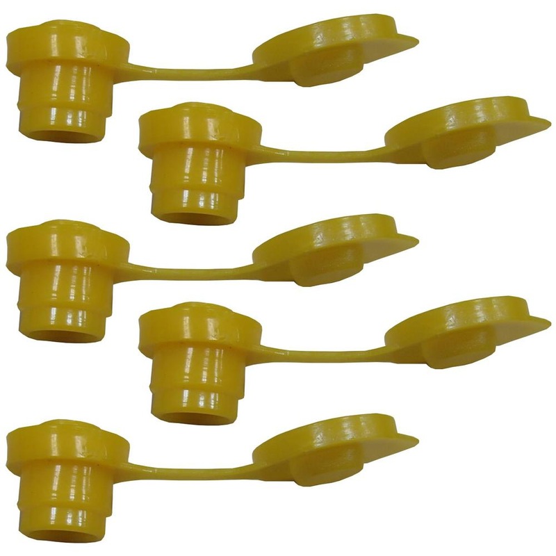 5 Yellow Fuel Gas Jug Vent Caps Blitz Wedco Scepter Essence Midwest Eagle Cans