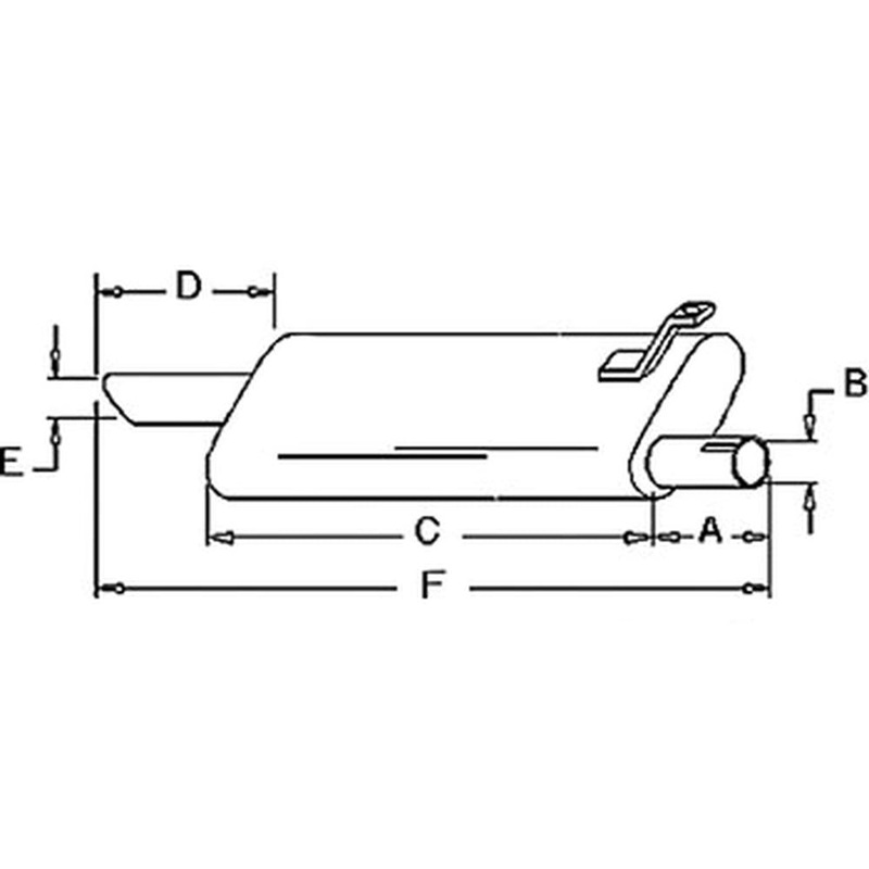 Muffler Fits Ford/New Holland Models Listed Below 87704574 C7NN5230H FO-31