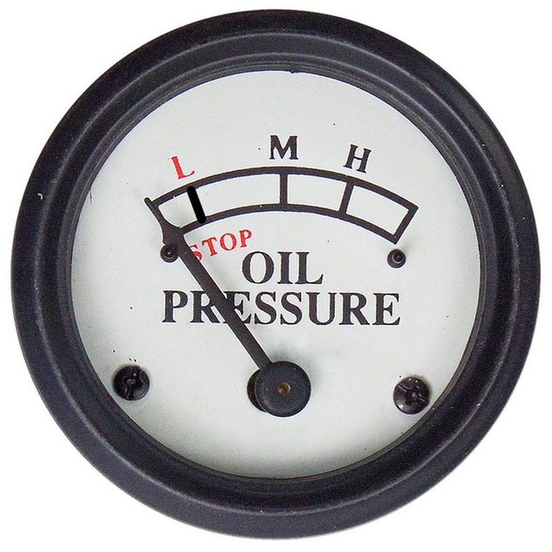 AB292R* Fits John Deere A B D G M MT MC MI Oil Pressure Gauge * White Faced* Scr