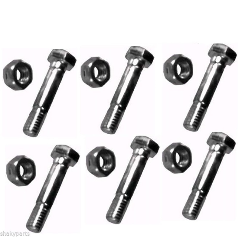 6 Pack Shear Pins & Nuts Fits MTD 710-0890 910-0890 910-0890A 7100890A