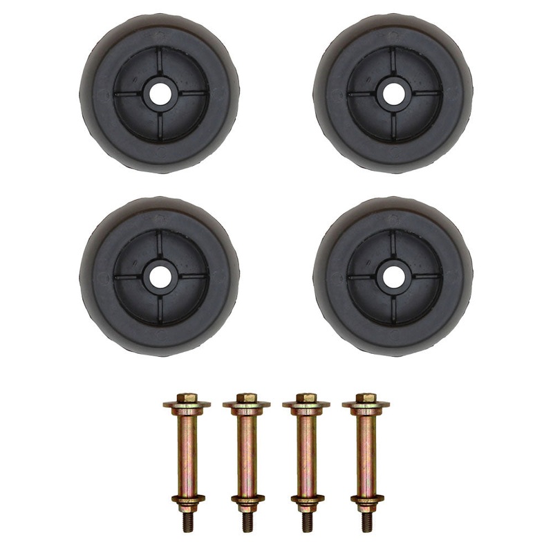 Set of Four (4) New Deck Wheels - 5 x 2.75, Smooth, Black