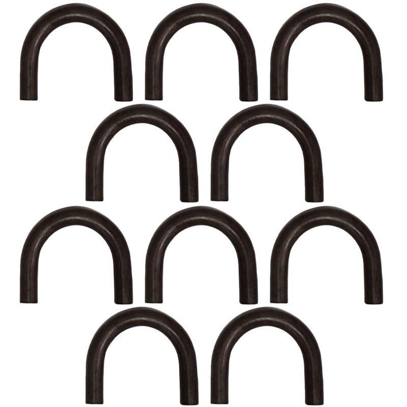 Set of Ten New Tie Loop D-Rings Conventional Weld-On Style Round TL20012