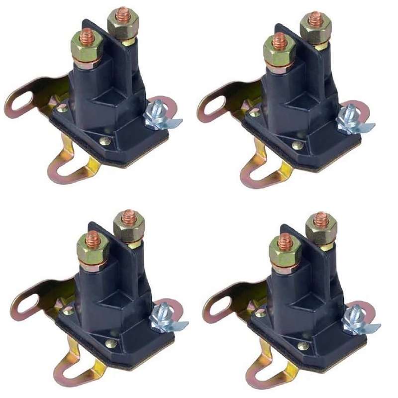 (4) Starter Solenoid Universal Style Single Pole For Ariens Fits Toro MTD AYP Mu