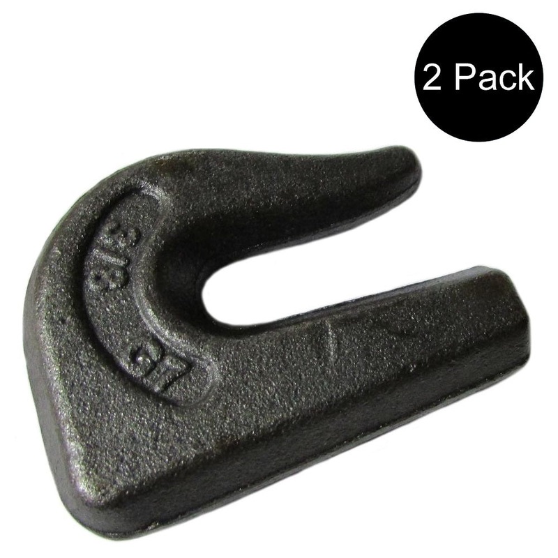 2 Weld on Grab Chain Hooks 5/16" G70 WLL 6,600 Bucket Trailer Rigging 0900104