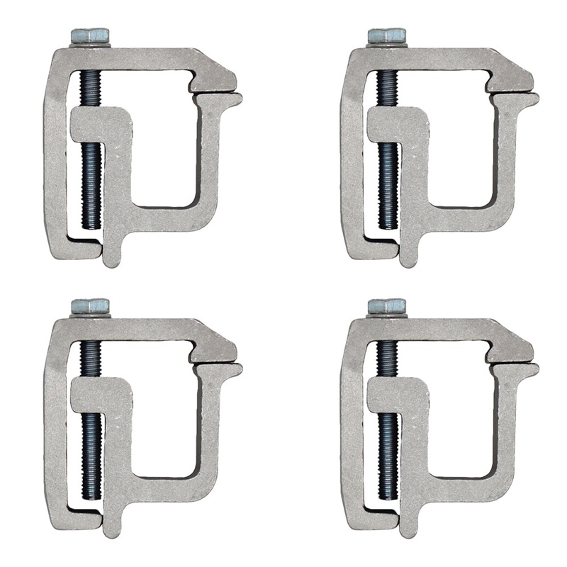 (4) New Heavy Duty ALUMINUM MOUNTING CLAMP for Truck Cap Topper Camper RV Rail