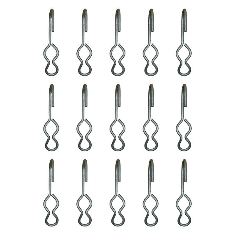 SJ Hooks 15 Piece Set Steel Construction for Rope Shock Cord Bungee Cord TRRSJ