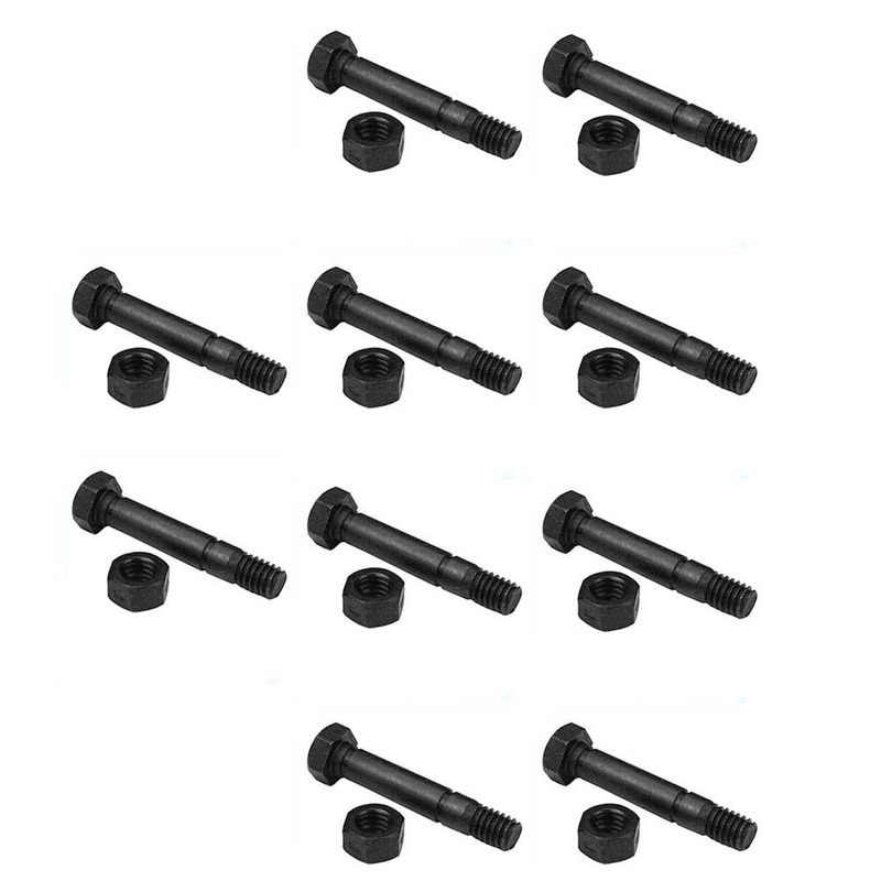 (10) Shear Pins & Nuts fits Ariens 52100100 Snow Blowers ST824E ST1027LE