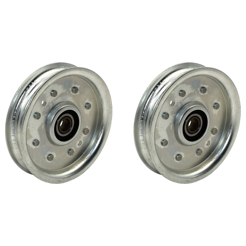 2PK Flat Idler Pulley Fits John Deere AM107468 AM37249 240 245 265 285 320