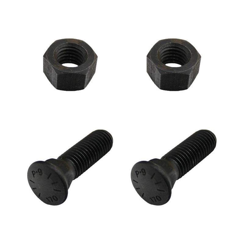 10 Plow Bolt & Nut for Blades/ Cutting Edge 5/8-11x2 1/4 Grade 8 Dome Head