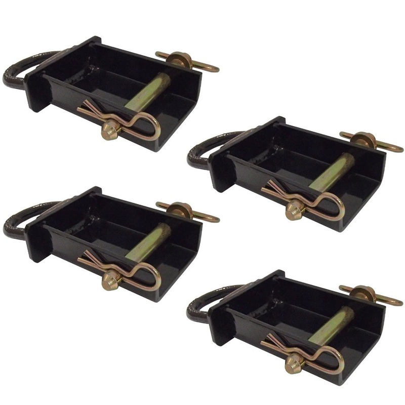 (4) 1/2" Thick D-Ring Pocket Tie Downs Removable 12,000 MBS for Stake Pockets