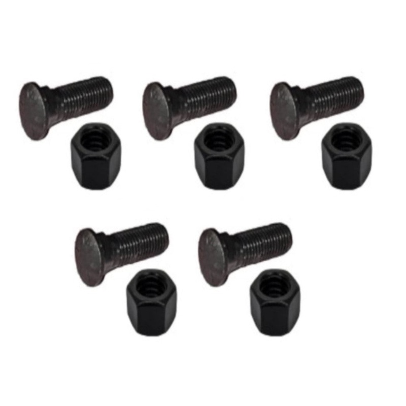 (5) Plow Bolt & Nut for Blades Cutting Edges 5/8-11x2 1/4 Grade 8 PM06705