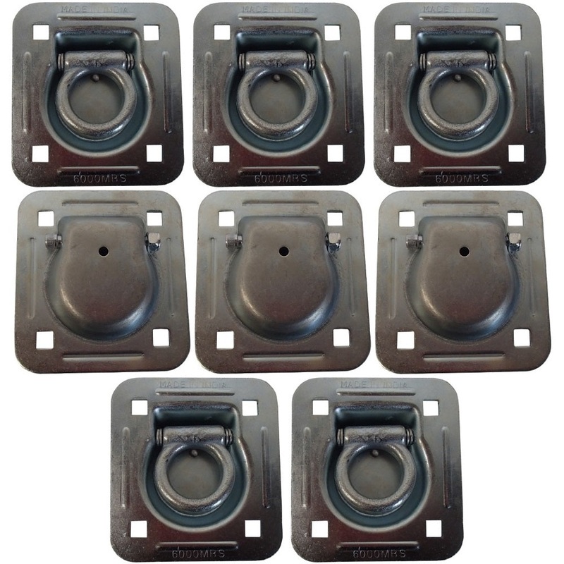 8 Cargo Truck Container Quad Van Trailer Tie Down Anchor Point Recessed D-Rings