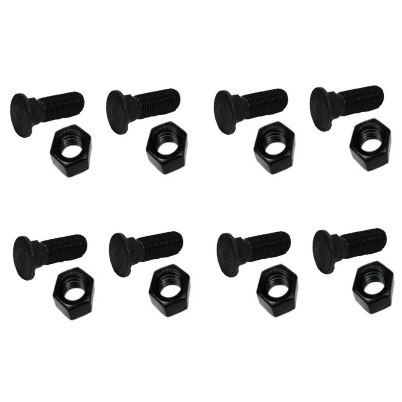(8) Plow Bolt & Nut for Blades Cutting Edges 5/8-11x2 1/4 Grade 8 PM06705