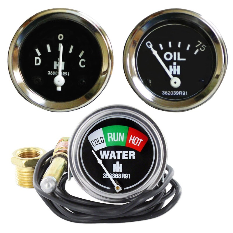 Oil Pressure Gauge Temp 24 Inch Amp Fits IH Fits FARMALL A B Super A A1 Super C2