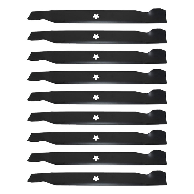 Pack of Nine (9) Notched Lawn Mower Blades 532127843 Fits Ariens 936076 Fits AYP