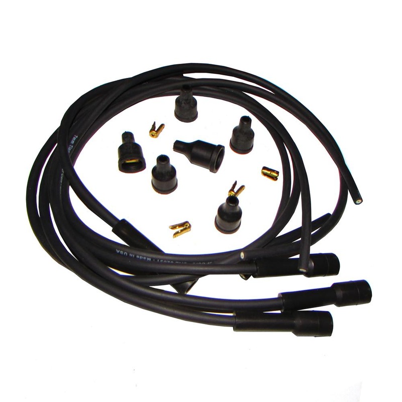 Spark Plug Wire Set for Minneapolis Moline Tractor 4-cyl Straight Boot wires