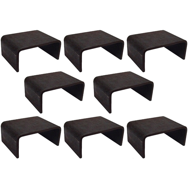 (8) Heavy Duty Weld on 2x4 Steel Stake Pockets for Trailer Truck 4 Ga -27022
