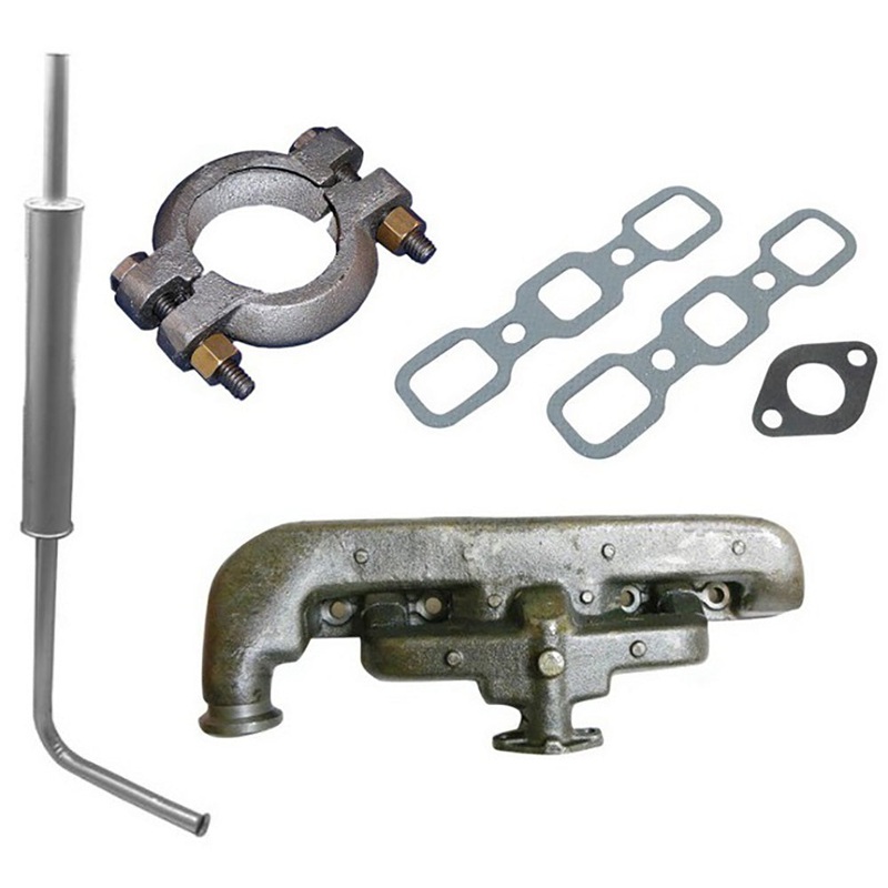 Muffler Assembly Kit Exhaust Manifold & Gaskets Fits Ford 2N 8N 9N 8N5230