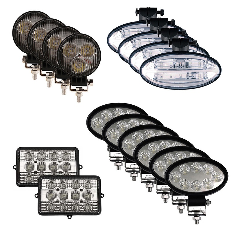 LED Flood Beam Light Kit Fits John Deere Combines - (Pkg. of 16)