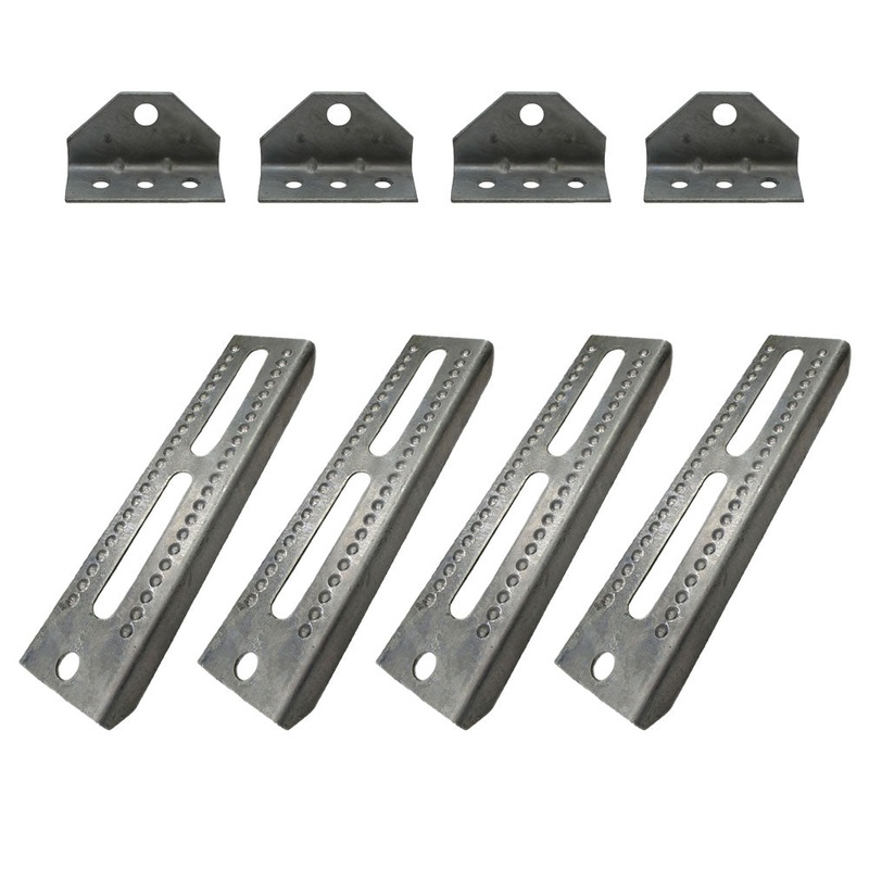 (4) 10" Boat Trailer Swivel Top Bunk Board Brackets Bolster