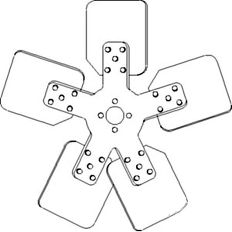 70240973V New 5 Blade Fan Fits Allis Chalmers D17 D19 WC WD45 WF 170 175