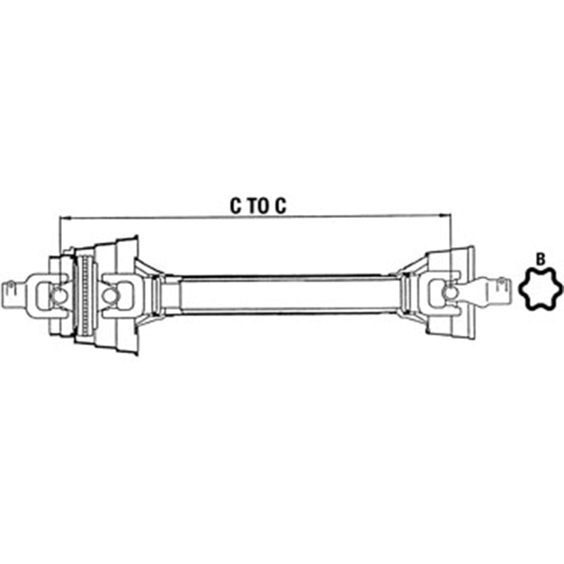 WC584812A New CCV Driveline Fits Walterscheid WWE Series 2580 AW25818
