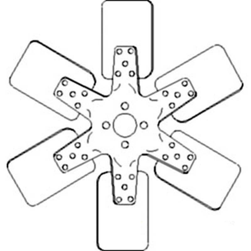 A-A173962 Fan, 6 Blade - Fits Case IH Diesel Models 480B, 480CK, 530, 570, 580CK